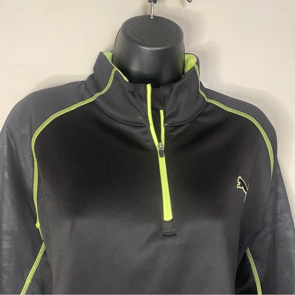 PUMA Men's Ice Strip 1/4 Zip Gold Pullover Sweater 2016 - Picture 3 of 11